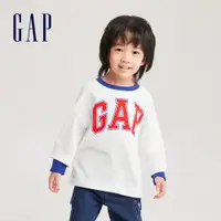 在飛比找蝦皮商城優惠-Gap 男幼童裝 Logo純棉圓領長袖T恤-白色(75364