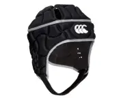 NEW Canterbury CCC Club Plus Rugby Headgear - Black/Silver - Adult Size Small