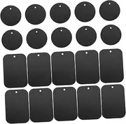 TEHAUX 20Pcs Phone Mount Holder Adhesive Magnet Plates for Car Mount Black Plates Compatible with Mobile Devices
