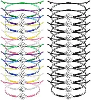 WSICSE 24 Pcs Basketball Bracelet, Adjustable Basketball Charm Bracelet for Girls Boys Basketball Players, metal charm