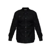 [Alexander Mcqueen] Alexander Mcqueen Faux-fur Long-sleeve Shirt 40 CM BLACK