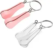 Housoutil 2 Pack Nose Shaper Clip Straighten Nose Bridge Without Surgery White Pink