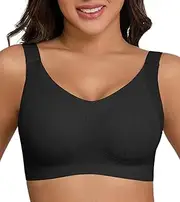 [Xcutting] Jacquard Underwear Pull Up Bras for Women No Underwire Wireless Seamless Bralette Comfort Supportive Full Coverage