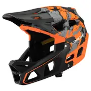 Lixada Full Face Mountain Bike Helmet Adult Racing Downhill MTB Helmet for Mountain Bike orange