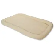 47" Fleece Pet Bed - Plush & Washable, Ideal for Crates & Carriers, Cream