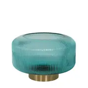 Belle Juno Glass Flower Vase Lrg Round 28cm Plant Holder Accent Decor Verdigris