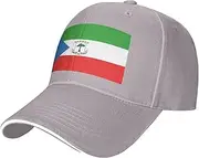 [SSIULUS] Flag of Equatorial Guinea Casquette Cap Hats,Trucker,Baseball Cap with Snapback,Perfect for Summer,Golf