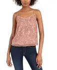 Leyden Women's Pink Sleeveless Velvet Top Size L