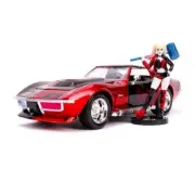 Jada Toys DC Harley Quinn & 1969 Chevy Corvette Stingray 1:24 Diecast Car NEW