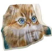 Kittens for Children Cute Innocent Cat Throw Blanket