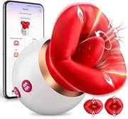 Adult Sex Toys Vibrator with APP Control - 3IN1 Big Mouth Vibrators Sex Machine with 360° Tongue Licking & Sucking & Vibrating, Clit Nipple G Spot Anal Toys for Women Couples Adult Sex Toys & Games (white)