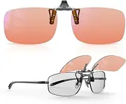 Goiteia FL-Rose Migraine Clip on Glasses, Light Sensitivity Glasses for Fluorescent LED Glare/Photophobia