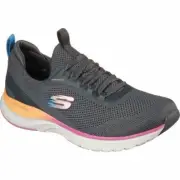 Skechers Shoes Women Slip On Sport Charcoal Memory Foam Casual Stretch 149281