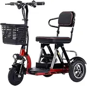 3 Wheel Mobility Scooters, Motorized Scooters 300 W Foldable Lightweight Mobility Scooters Travel Electric Scooters Wheelchair with Seat for Adults Elderly Seniors