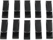 Eigell Quick-Slip Keeper Buckle Webbing Ending Clip for Bag Adjusting Strap, Black, 38mm