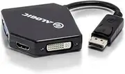 ALOGIC 3-in-1 DisplayPort to HDMI/DVI/VGA Adapter – Element Series; Compatible with all major brands like Apple, Dell, Lenovo, Toshiba, Acer, Samsung, Asus, etc