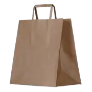 Brown Kraft Paper Bag With Flat Paper Handle - Small (250pcs/ctn)