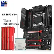 X99 MR9A PRO MAX Motherboard Set Intel LGA2011-3 Xeon E5 2650 V4 CPU DDR4 32GB