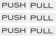 uxcell 3Set Push Pull Door Stickers, 2x4.7in Push and Pull Signs Plate Acrylic Vertical Self-Adhesive for Doors Glass Window Business Stores, Rectangle, White