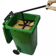 Steel Manual Wheelie Bin Trash Compactor Restaurant Hotel Commercial Use Durable