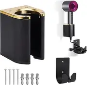 Wall Mount Holder Compatible with Dyson Airstrait/Airwrap/Corrale Styler and for Shark Flexstyle, Hair Dryer Organizer for Straightener, Universal Metal Curling Iron Organizer Rack for Bathroom Vanity