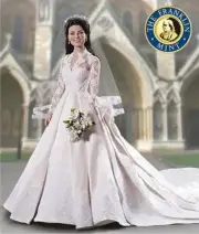 Franklin Mint Portrait Doll, Kate Middleton Wedding- Bride Doll, New in Box RARE