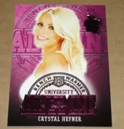 2014 Benchwarmer CRYSTAL HEFNER Hot For Teacher #44 ALUMNI Pink Foil/4 PLAYBOY