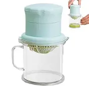 Lime Squeezer, Manual Lime Juicer with Cup and Strainer, Portable Small Lemon Press Squeezer, Kitchen Gadgets, Fruit Squeezer for Home Kitchen