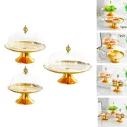 Cake Stand with Dome Lid Multifunctional Kitchen Server Tray Cake Plates for
