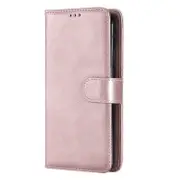 For Iphone Xr Solid Horizontal Flip Protective Case With Holder and Card Slots and Wallet and Photo Frame and Lanyard(Rose Gold)