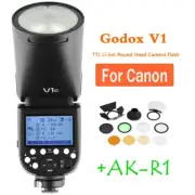AU Godox V1-C 2.4G TTL HSS Camera Flash Speedlight + AK-R1 Accessories for Canon
