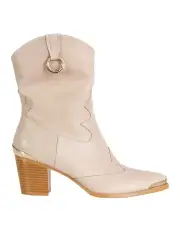 [Belle & Bloom] Dallas Mini Western Boot in Dusty Pink
