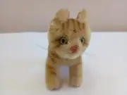 Vintage 60s Steiff Mohair Cat Tapsy 4" tall