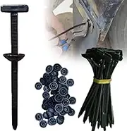 Nylon Universal Cable Tie Buckle, 50Pcs Heavy Duty Self-Locking Nylon Zip Ties Holder, Multipurpose Plastic Cable Ties Tool for Car Daily Repair, UV Resistant Black Zipties Small Cinch Straps
