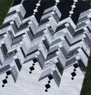 Icicles - 50.5" X 68.5" Botanica By Amanda Murphy Throw Quilt - Top & Binding