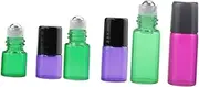 EPIGEIST 6PCS Portable Roll Ball Bottles Refillable Essential Oil and Perfume Dispensing Glass Bottles Each for Travel Toiletries Lightweight and Durable Random Color