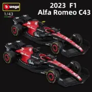 Bburago 1:43 2023 F1 Alfa Romeo Stake C43 No.24/No.77 Diecast Model Car