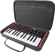 Musiin Premium Velvet Hardshell Case Compatible with AKAI Professional MPK Mini MK3 MIDI Controller Keyboard cover(Black)