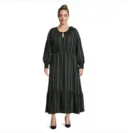 NWT Terra & Sky Peasant Maxi Dress - 1X