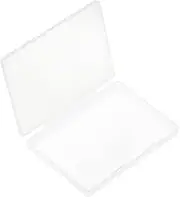 Paialco B6 Clear Plastic Storage Box, 5x7 Inch Flat Case Holder for Beads/Tools/Letters/Papers