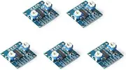 JESSINIE 5Pcs PAM8406 5Wx2 Digital Amplifier Module Board 5W+5W Dual-Channel 2.5V-5V PAM8406 Stereo Audio Module Noise-Free Class D Power Amplifier Module with Volume Potentiometer