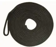 Mooring Rope Black 16 Plait Polyester UV Stabilised 24mm x 20M Dock Line