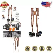 Luxury Dual Camera Strap with Padded Shoulders - Universal Fit for All Cameras