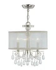 Crystorama Hampton 3-Light Crystal Drum Shade Chandelier