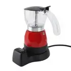EU Plug 220-240V Red 3 Cups 150ml Mocha Pot Italian Coffee Pot