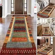 Extra Long Runner Rug 1m 1.5m 2m 2.5m 3m 3.5m 4m 4.5m 5m 6m Non-Slip Hallway Carpet for Kitchen Hall Stairs Entrance Living Room, Washable Floor Mats Vintage Red(2.6ft×11.5ft/80×350cm)