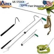 47" Collapsible Snake Tongs Catcher+40" Snake Hook Reptile Grabber Handling Tool