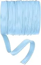 Maxi Piping Bias Tape, 5 Yards Piping Trim with Cord Satin Binding Lip Cord Trim Fit for Sewing Garment Webbing Trimming Crafts Decorating - (Light Blue)