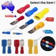 100X Insulated Spade Cable Splice Electrical Wire Connectors Crimp Terminals Kit