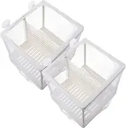 2Pcs Box Fish Breeding Box for Aquarium Durable Plastic Isolation Container for Protecting Newborn Fish